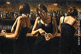 Study for Three Girls at the Bar by Fabian Perez